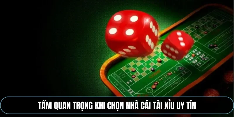 Tầm quan trọng khi chọn nhà cái tài xỉu uy tín